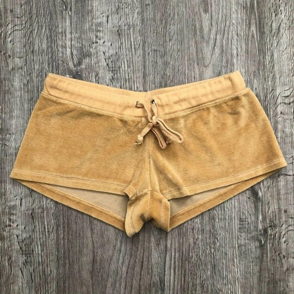 Vintage Y2K Charlotte Russe Camel Velour Shorts